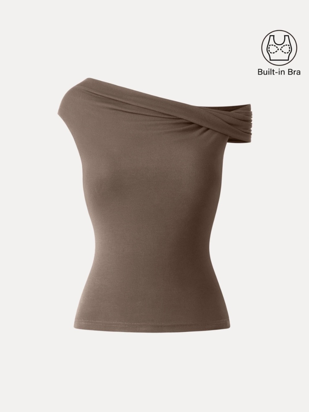 NWT OGL Eco-SkinKiss® Multi-wear Versatile Necklines Bra Top Iced Mocha M brown